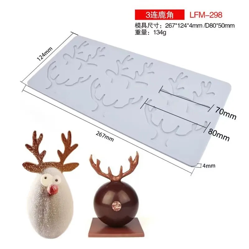Various Leaf Butterfly  flower Silicone Cake Lace Mold Snowflakes deer Shape Fondant Mold Cake Decorating Tool  kitchen bakeware