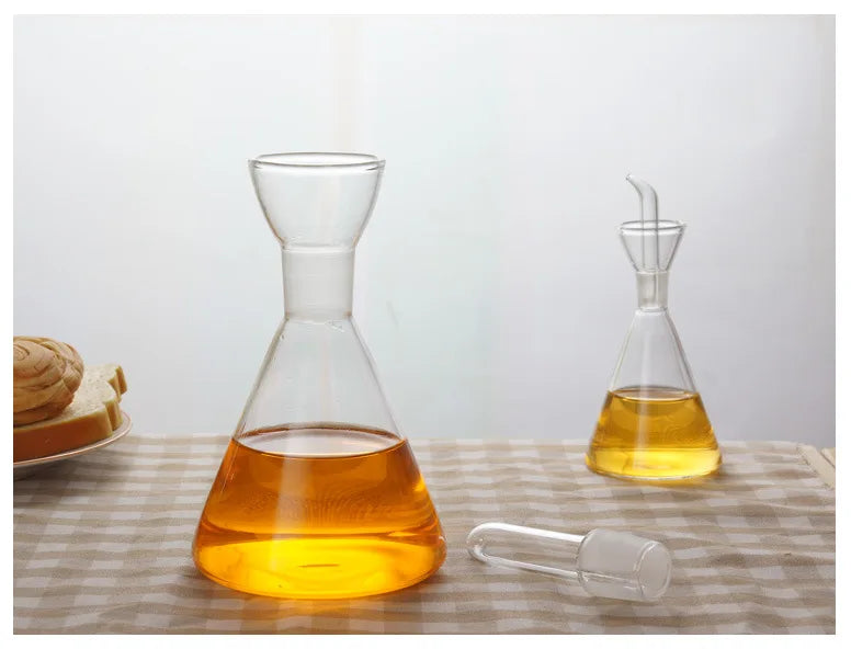 High Borosilicate Glass Oil Pot Household Leak-proof Oil & Vinegar Pots Kitchen Pot Soy Sauce Pot Oil Tank Seasoning Bottle Tool