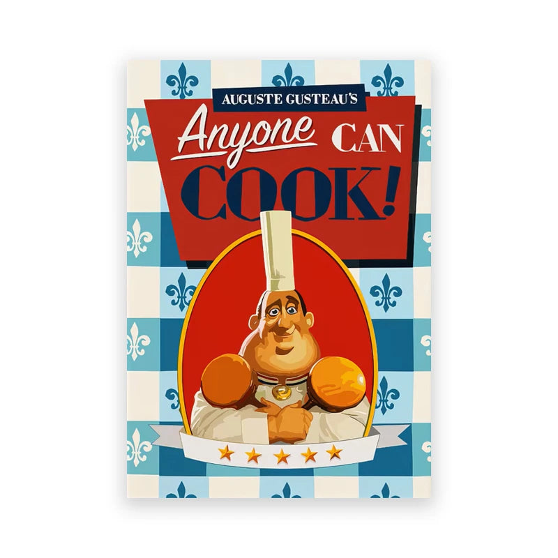 Cartoon Movie Ratatouille Art Prints Decorative Poster Classic Cartoon Film Canvas Painting Dining Room Kitchen Wall Decor