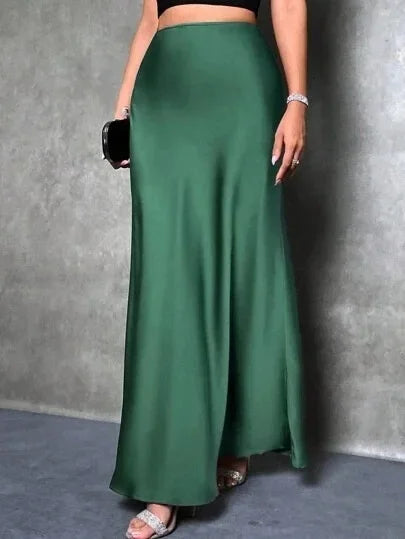 New Style European And American Fashion Colorful Velvet A- Line Skirt Long Dress For Women Autumn Winter 2023 Simple Design