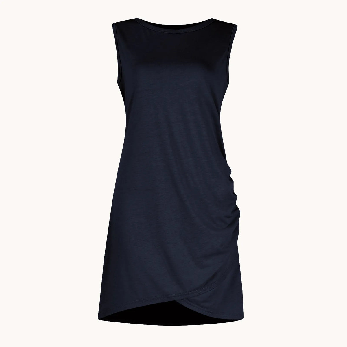 Women'S 2024 Summer Casual Beach Dress Round Neck Short Sleeveless Wrap Party Club Pleated Slim T Shirt Dresses