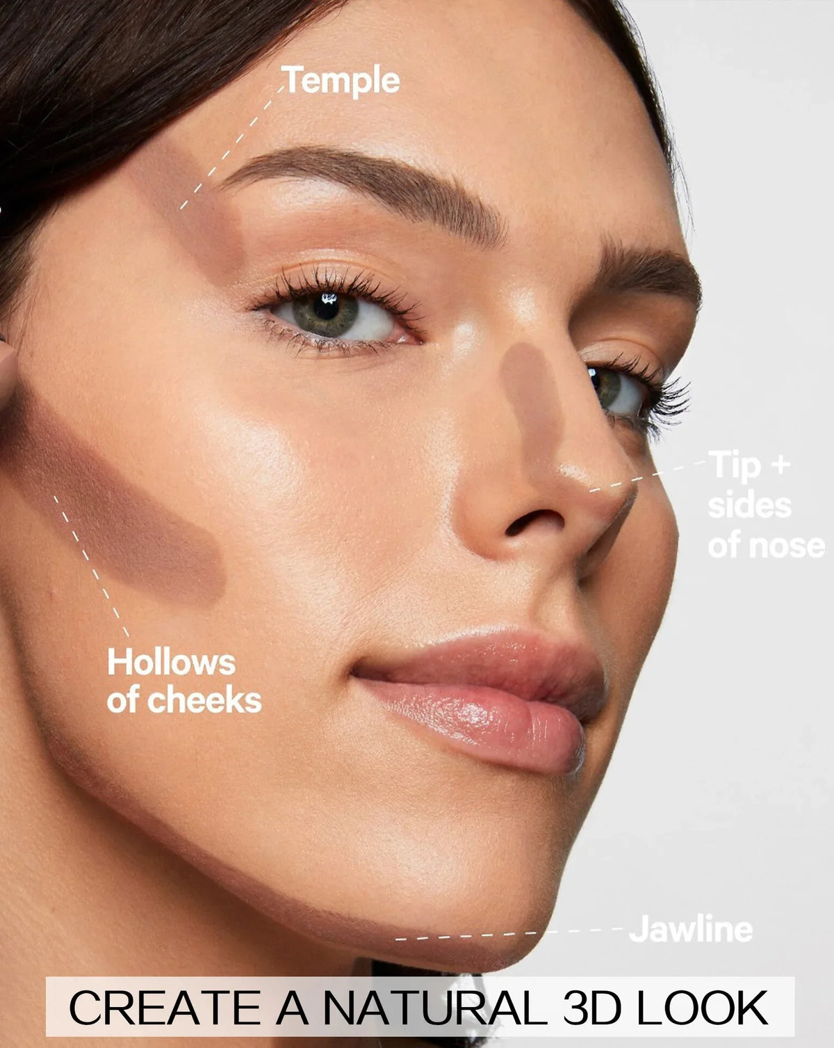 Double-head Face Bronzer Contour Stick Cream Makeup Light Dark Shadow Lasting Concealer Facial Brighten Contouring With Brush