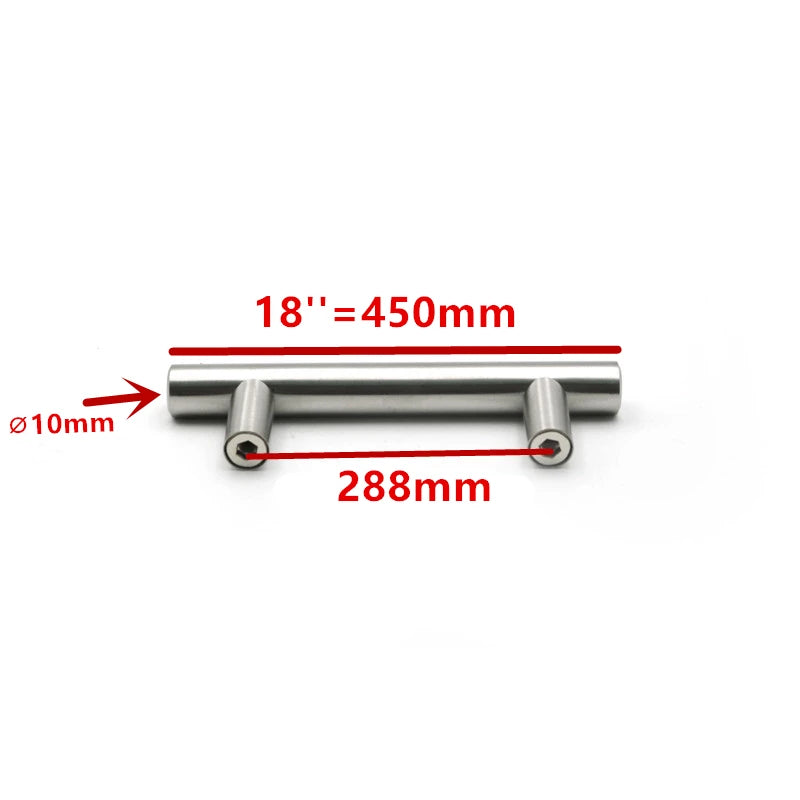 Modern  Stainless Steel Kitchen Door Cabinet T Bar Handle Pull Knob cabinet knobs furniture handle cupboard drawer handle
