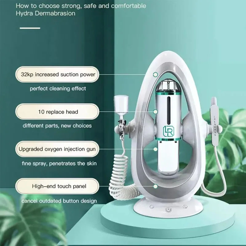 Peeling Beauty Device New Small Bubble Oxygen Injection Instrument Hydra Dermabrasion Aqua Facial Cleaning Suction Blackhead