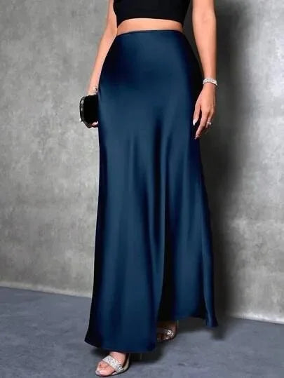 New Style European And American Fashion Colorful Velvet A- Line Skirt Long Dress For Women Autumn Winter 2023 Simple Design
