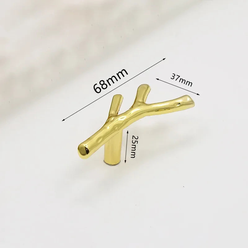 Fashion Tree Branch Furniture Handle 96mm 128mm Black Silver Bronze Kitchen Cabinet Handles Drawer Knobs Door Pulls Hardware