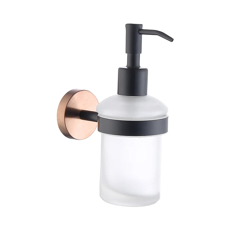 Soap Dish holder for Kitchen Bathroom Accessories Wall Mount Soap Dispenser Soap Rack With Glass Dish Metal Soap Holder Gold