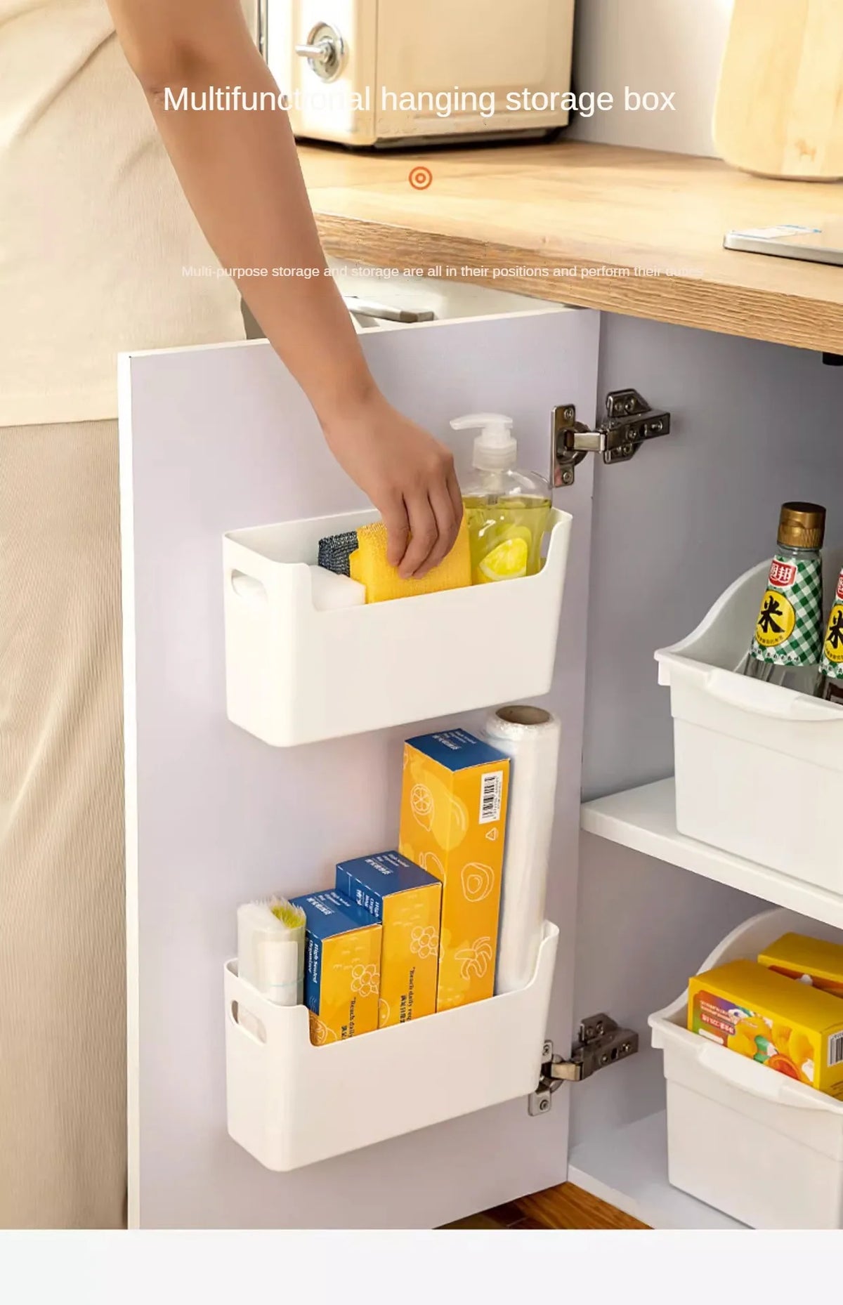 1pc Plastic Crisper Kitchen Storage Organization Refrigerator Storage Box Fruit and Vegetable Freezer Kitchen Home Organizer