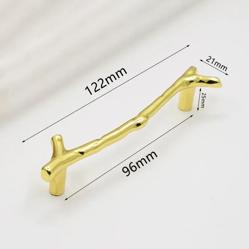 Fashion Tree Branch Furniture Handle 96mm 128mm Black Silver Bronze Kitchen Cabinet Handles Drawer Knobs Door Pulls Hardware