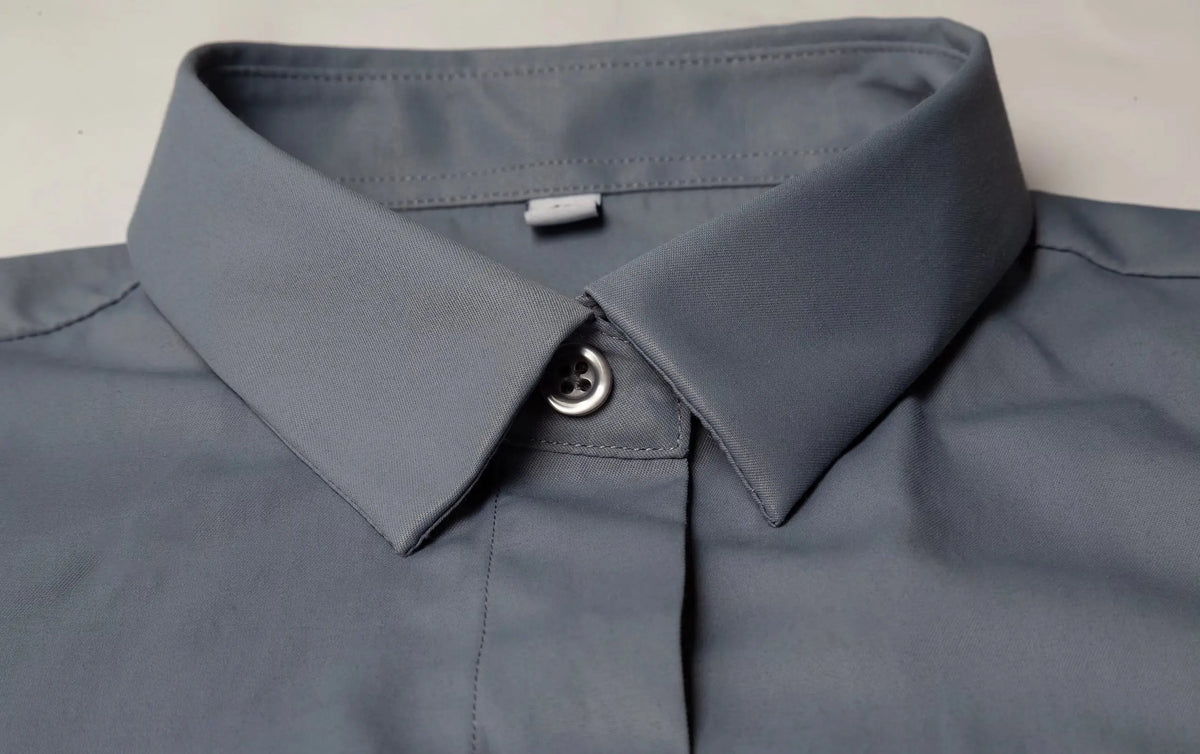 Professional Shirts Men Women Long-Sleeved Short-Sleeved White Gray Blue Workwear Shirt Suits 4S Shop Customized Embroidered log