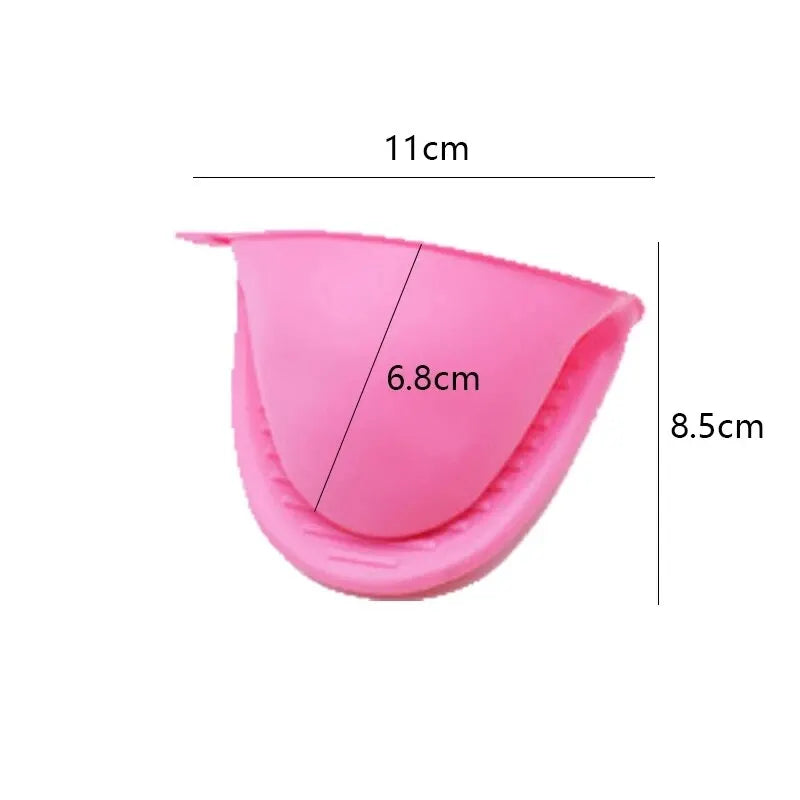 2pcs Thicken Baking Silicone Oven Mitts Microwave Oven Glove Heat Insulation Anti-slip Grips Bowl Pot Clips Kitchen Gadgets