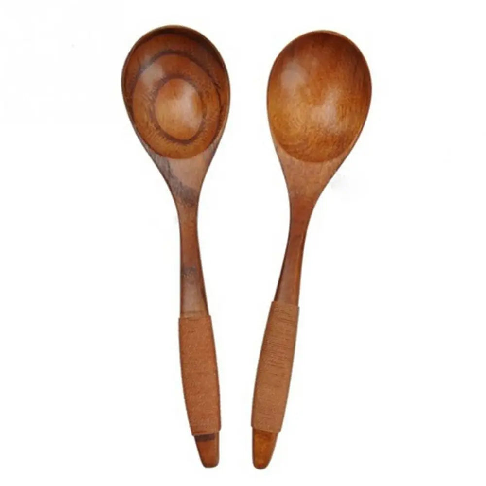Coffee Dessert Catering Scoop Hand-made Wood Tableware Wooden Spoon Kitchen Tool Cooking Utensil Soup Spoon