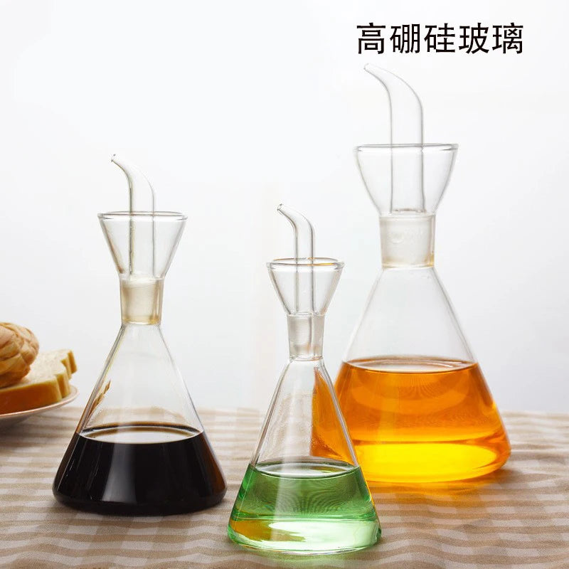High Borosilicate Glass Oil Pot Household Leak-proof Oil & Vinegar Pots Kitchen Pot Soy Sauce Pot Oil Tank Seasoning Bottle Tool