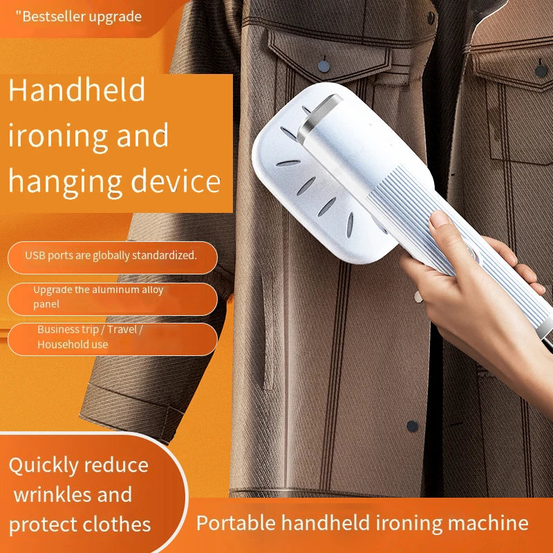 Handheld Iron Steamer 360° Ironing Small Garment Steamer USB Powered Electric Ironing Machine for Fabric Clothes Ironing