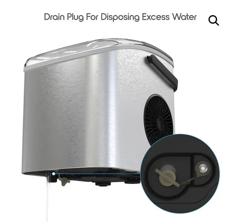 Electric Ice maker for Bar Home Kitchen Office bullet cylindrical Cube Maker via Scoop Automatic mini ice making Machine
