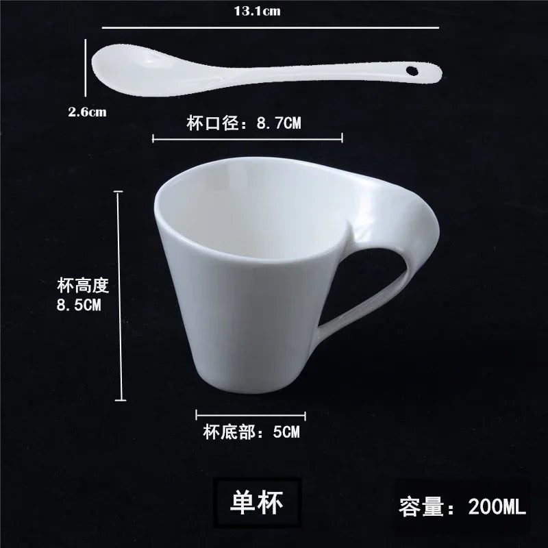 Espresso Cup Ceramic Mug with Spoon and Cup Holder Kitchen Bar Supplies Continental Set Mug Home Living Room Decor Wine Set