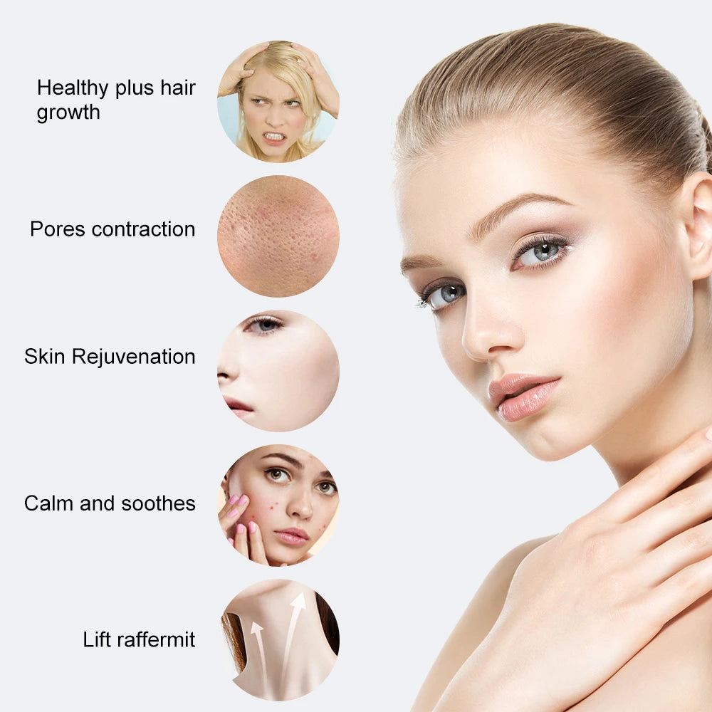 Darsonval Facial High Frequency Machine Screen Display 6 in1 Blue Hair Face Skin Care Beauty Device Anti Acne Spot Remove Wrinkl