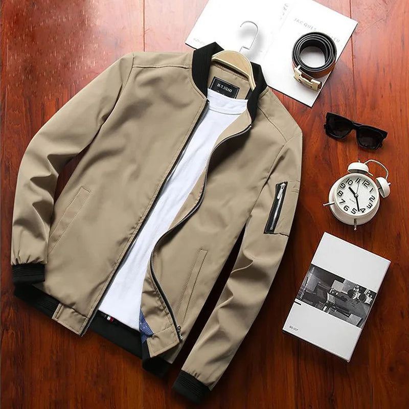 New 2023 Jacket Men Fashion Casual Slim Mens Jacket Sportswear Bomber Jacket Mens jackets men and Coats Plus Size S- 4XL