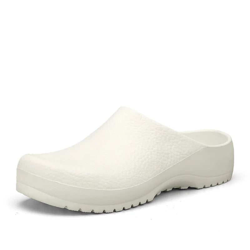 Eyriphy Kitchen Waterproof Slippers For Men Work Garden Shoes Non-Slips Rubber Mules Mens Fishing Slides Casual Cozy Home Sandal