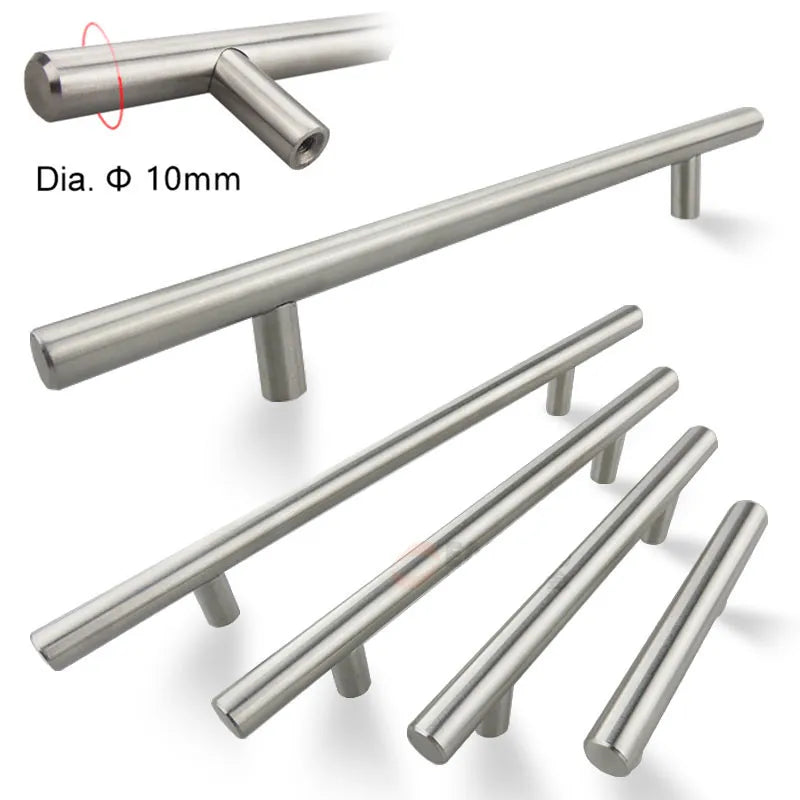 Modern  Stainless Steel Kitchen Door Cabinet T Bar Handle Pull Knob cabinet knobs furniture handle cupboard drawer handle