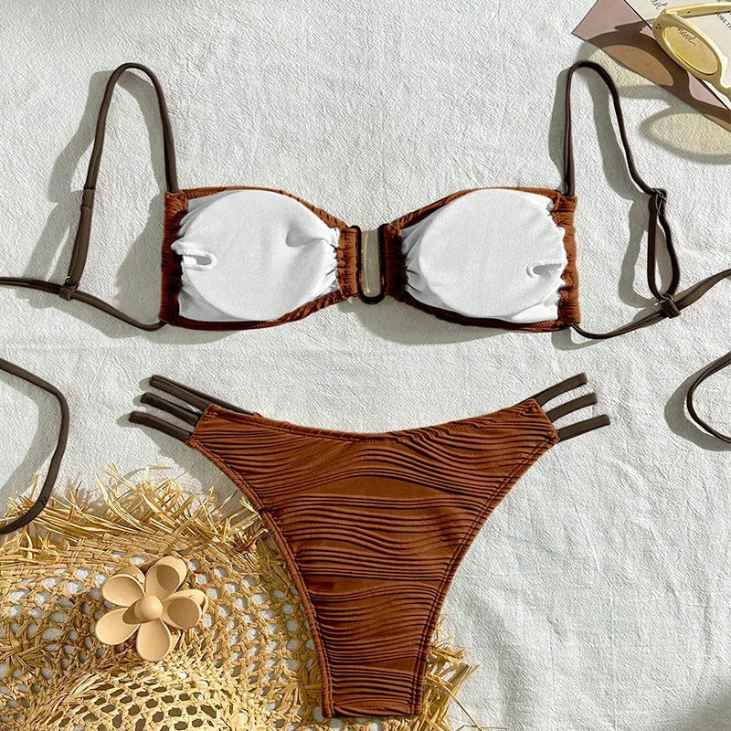 Sexy Bikinis 2025 Women's Swimwear Female Swimsuit For Swimming Wear Bathing Suits Brazilian Bikini Set Beachwear Pool Bather