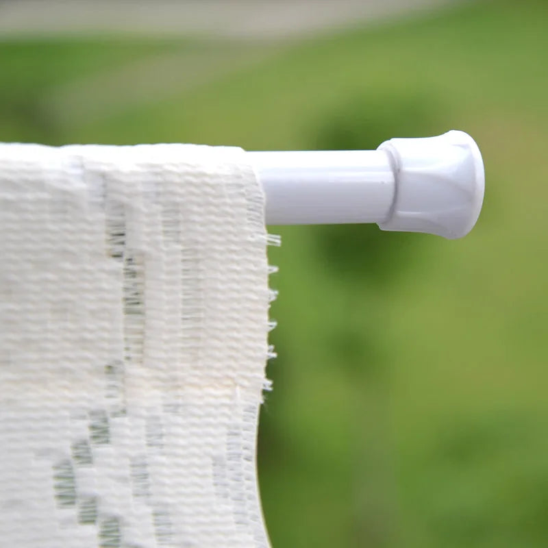 Spring Tension Curtain Rods Durable Adjustable Length Hanging Curtain Rods for Wardrobe Kitchen Cupboard