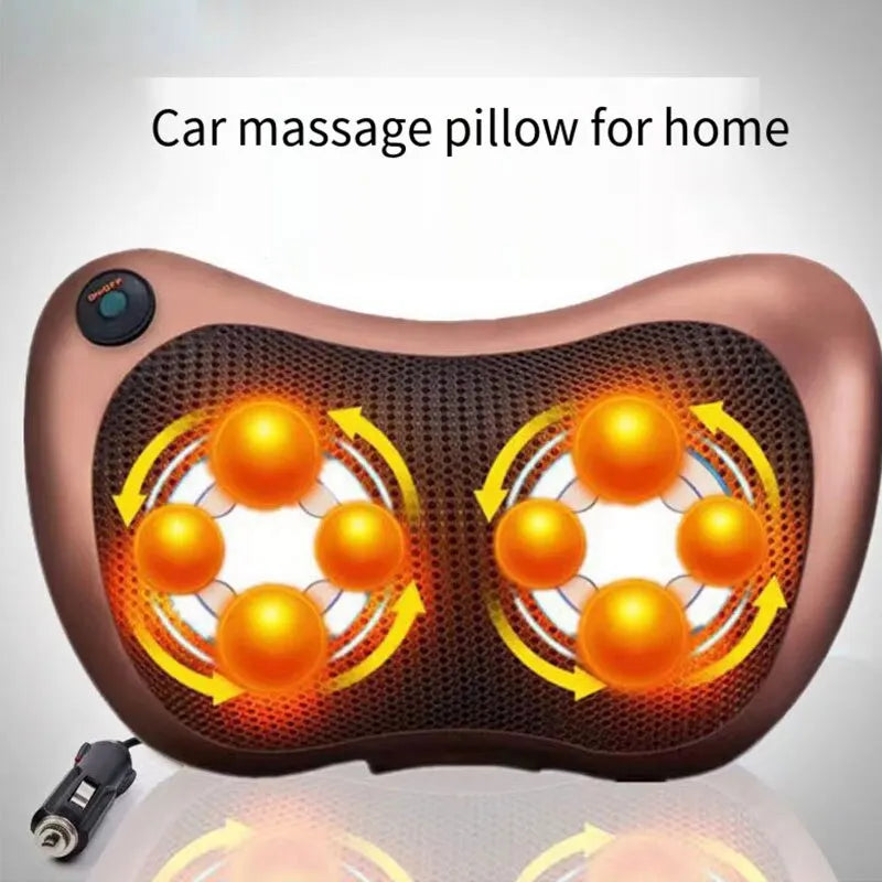 Cross-border Home Electric Cervical Massage Pillow Wholesale Car Multi-functional Kneading Waist Back Shoulder and Neck Massager