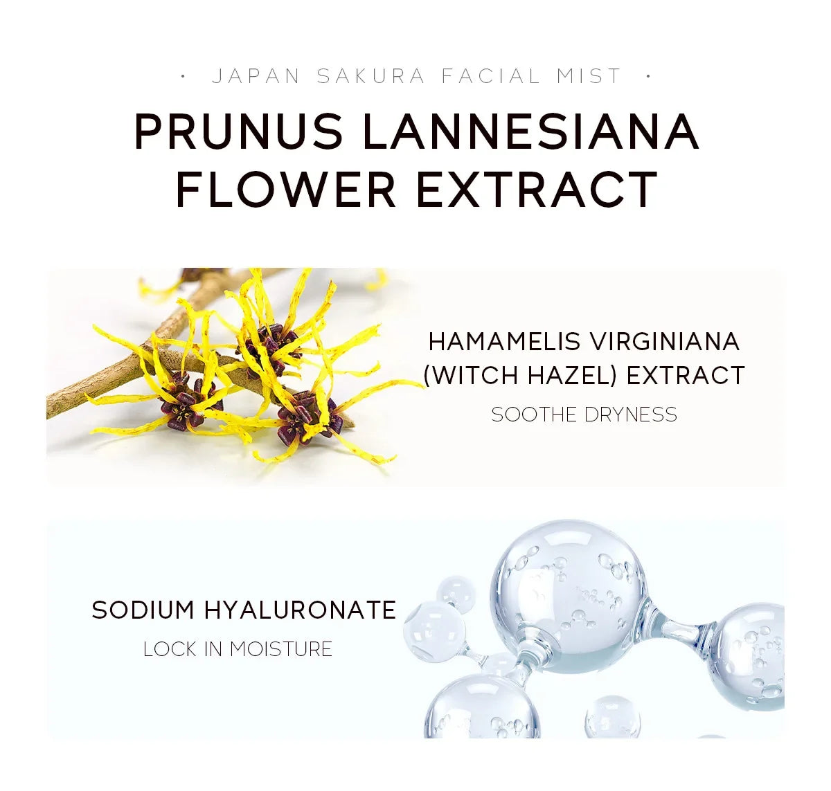 LAIKOU Sakura Facial Mist  Toner Hydrating Moisturize Gentle Repair Brightening Skin Improve Glow Serum Toner Spray 100ml