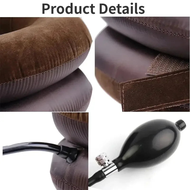 Neck Stretcher Neck Massager Cervical Support Pillow Air Pump Inflatable Collar Stretcher Brace Pain Relief Neck  Collar Pillow