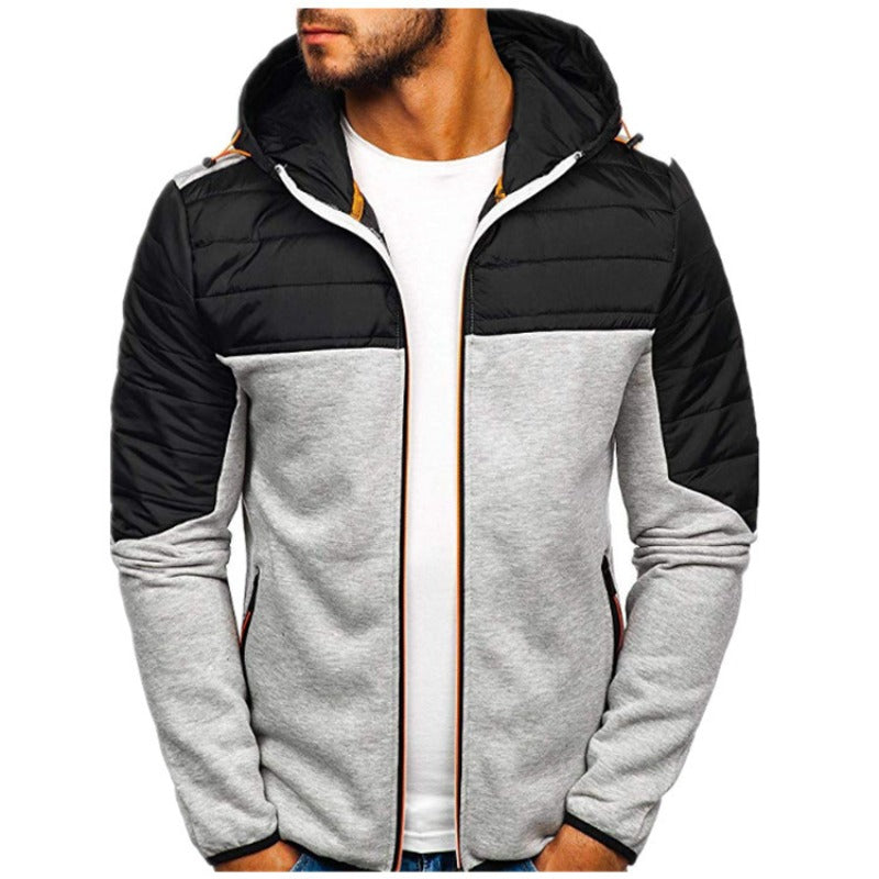 New Men Hoodies Casual Hoodies for Men with Zip Pockets Full Zip Long Sleeve Sweatshirt Sports Hooded Jacket