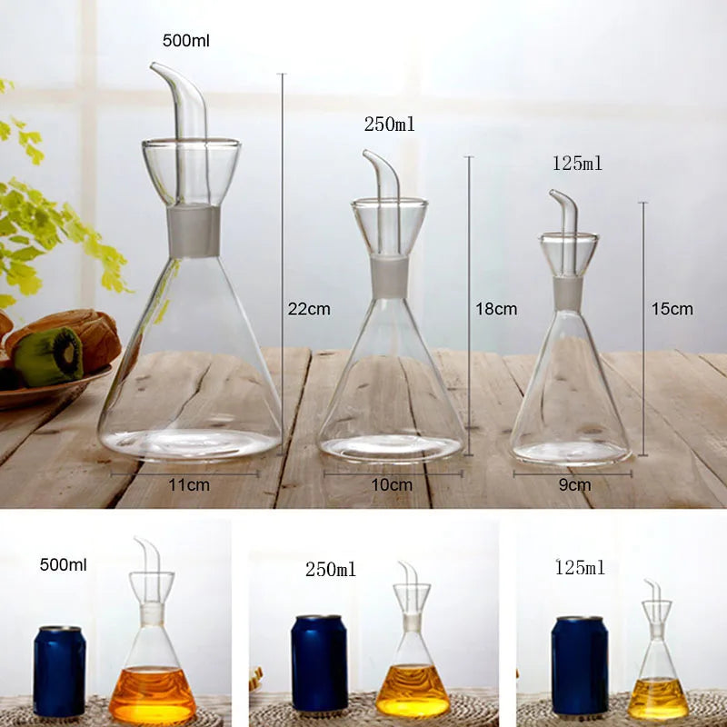 High Borosilicate Glass Oil Pot Household Leak-proof Oil & Vinegar Pots Kitchen Pot Soy Sauce Pot Oil Tank Seasoning Bottle Tool