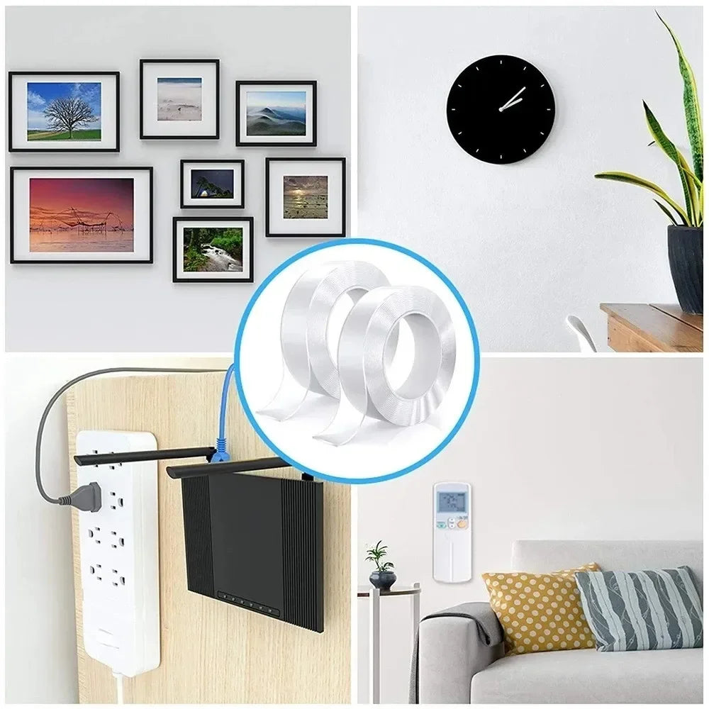 Transparent Double-sided Tape Nanometer Reusable Seamless Strong And Versatile  Suitable For Home Kitchen Office And Car