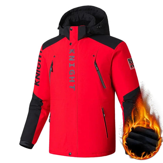 2024 Men's Winter Jacket Hooded Fleece Warm Parka Men Black Plush Coat Male Big Large Size Outerwear 9XL Windbreak Autumn Anorak