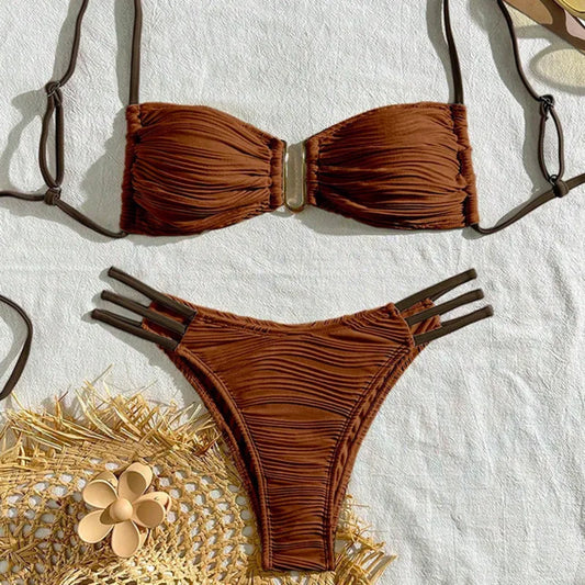 Sexy Bikinis 2025 Women's Swimwear Female Swimsuit For Swimming Wear Bathing Suits Brazilian Bikini Set Beachwear Pool Bather