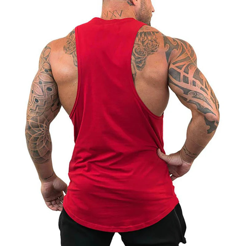 Japanese Anime Logo Wu Font Funny Printing Summer Clothing Gym Stringer Tank Top Men Fitness Sleeveless Shirt Bodybuilding Vest
