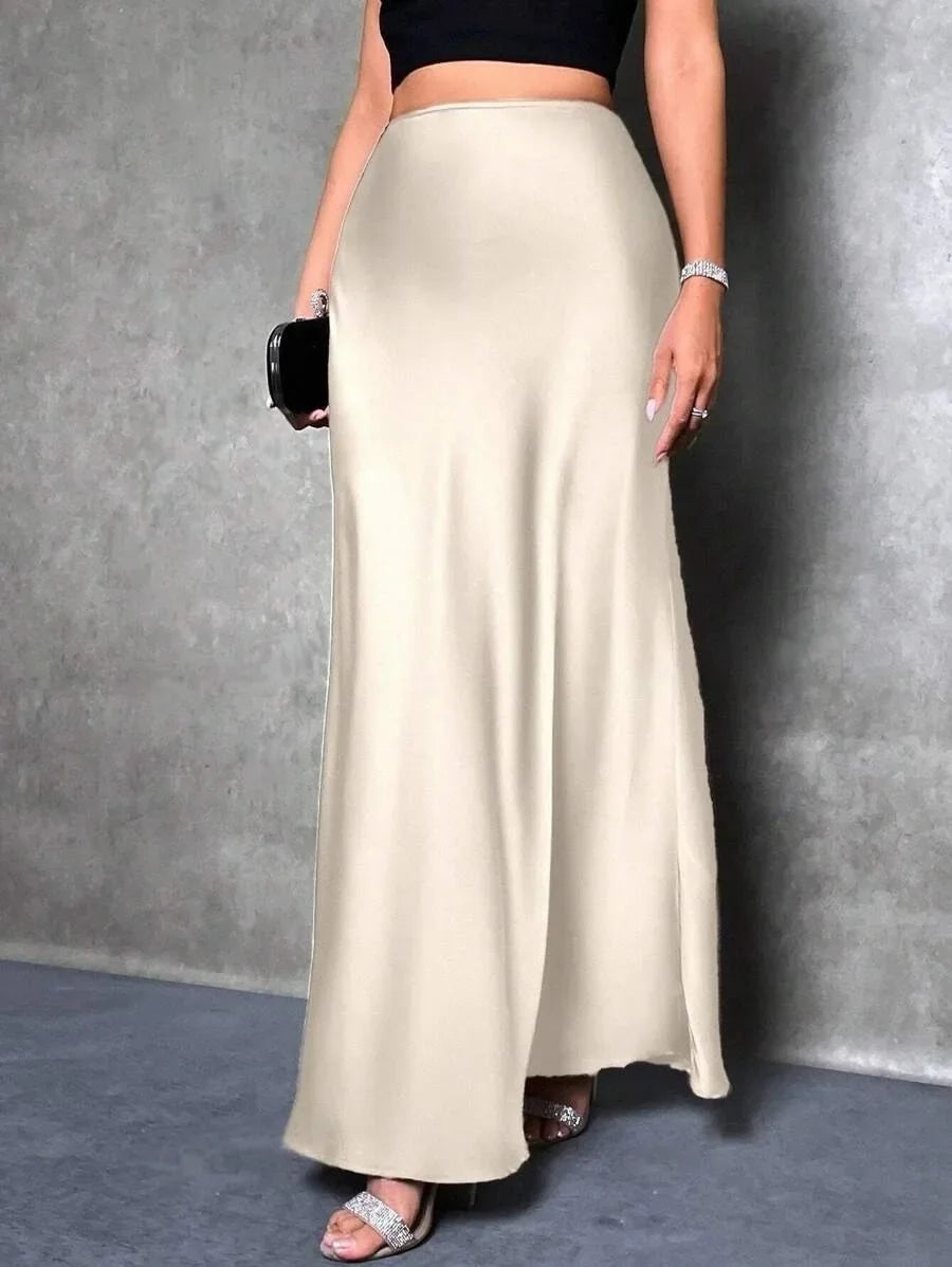 New Style European And American Fashion Colorful Velvet A- Line Skirt Long Dress For Women Autumn Winter 2023 Simple Design