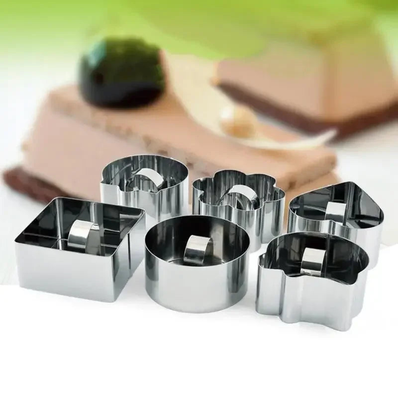 Stainless Steel Mousse Ring Cake Mold Baking Tools Kitchen Bakeware Cake Molds DIY Cupcake Salad Dessert Cake Decorting Tools