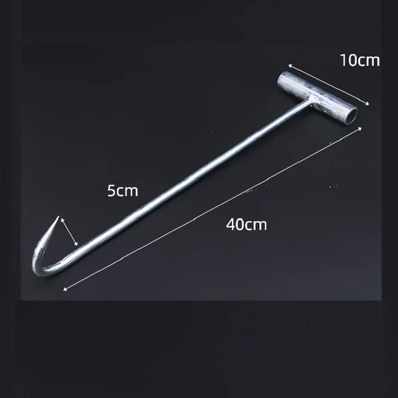 Stainless Steel T Hooks T-Handle Meat Boning Hook for Kitchen Butcher Shop Restaurant Prok Chicken Duck Turkey BBQ Tool