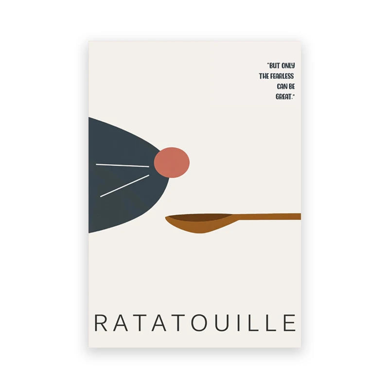 Cartoon Movie Ratatouille Art Prints Decorative Poster Classic Cartoon Film Canvas Painting Dining Room Kitchen Wall Decor