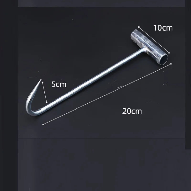 Stainless Steel T Hooks T-Handle Meat Boning Hook for Kitchen Butcher Shop Restaurant Prok Chicken Duck Turkey BBQ Tool