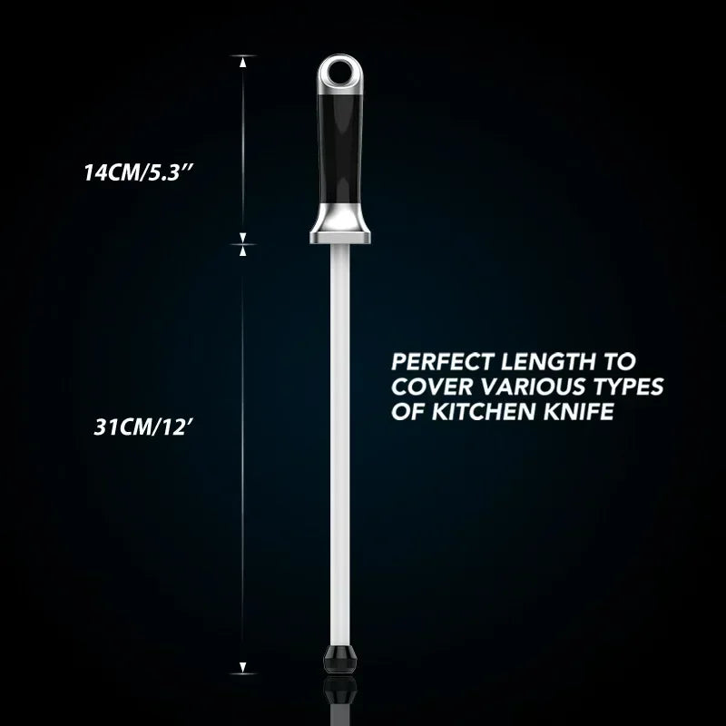 Grinder 12 Inch Professional  Kitchen Tools Ceramic Stick Rod Butcher Knife Sharpener