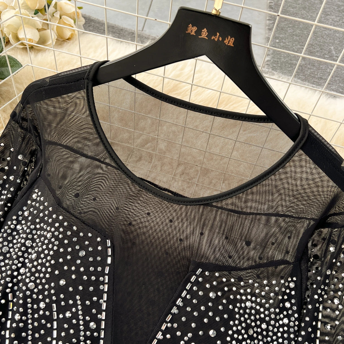 SINGREINY 2024 New Fashion Bodycon Long Dress Europen O Neck Long Sleeve Feather Female Senior Mesh Transparent Diamonds Dress