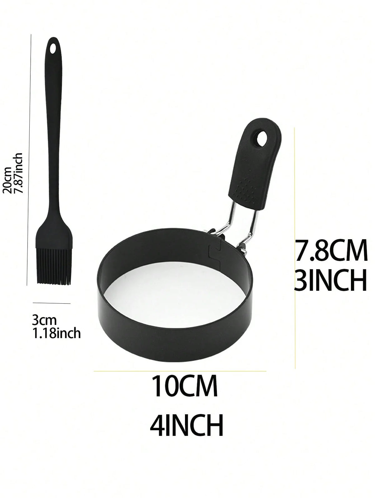 Stainless steel omelette household round fried egg steamed poached omelet mold kitchen baking tool