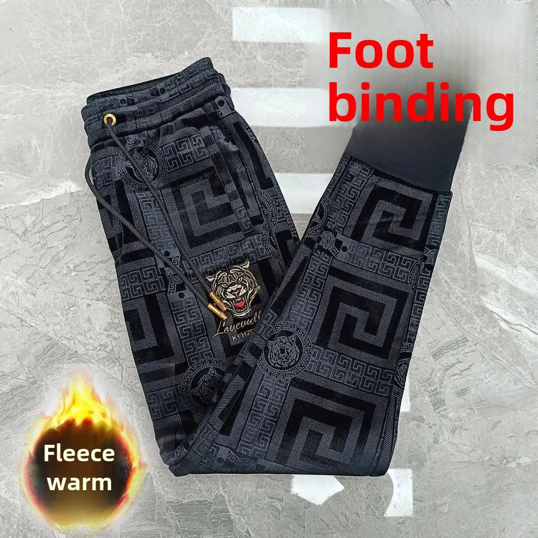 New Harem Pants with Tiger Embroidery for Men Autumn and Winter Sweatpants Men Clothing baggy Joggers Streetwear Track Pants