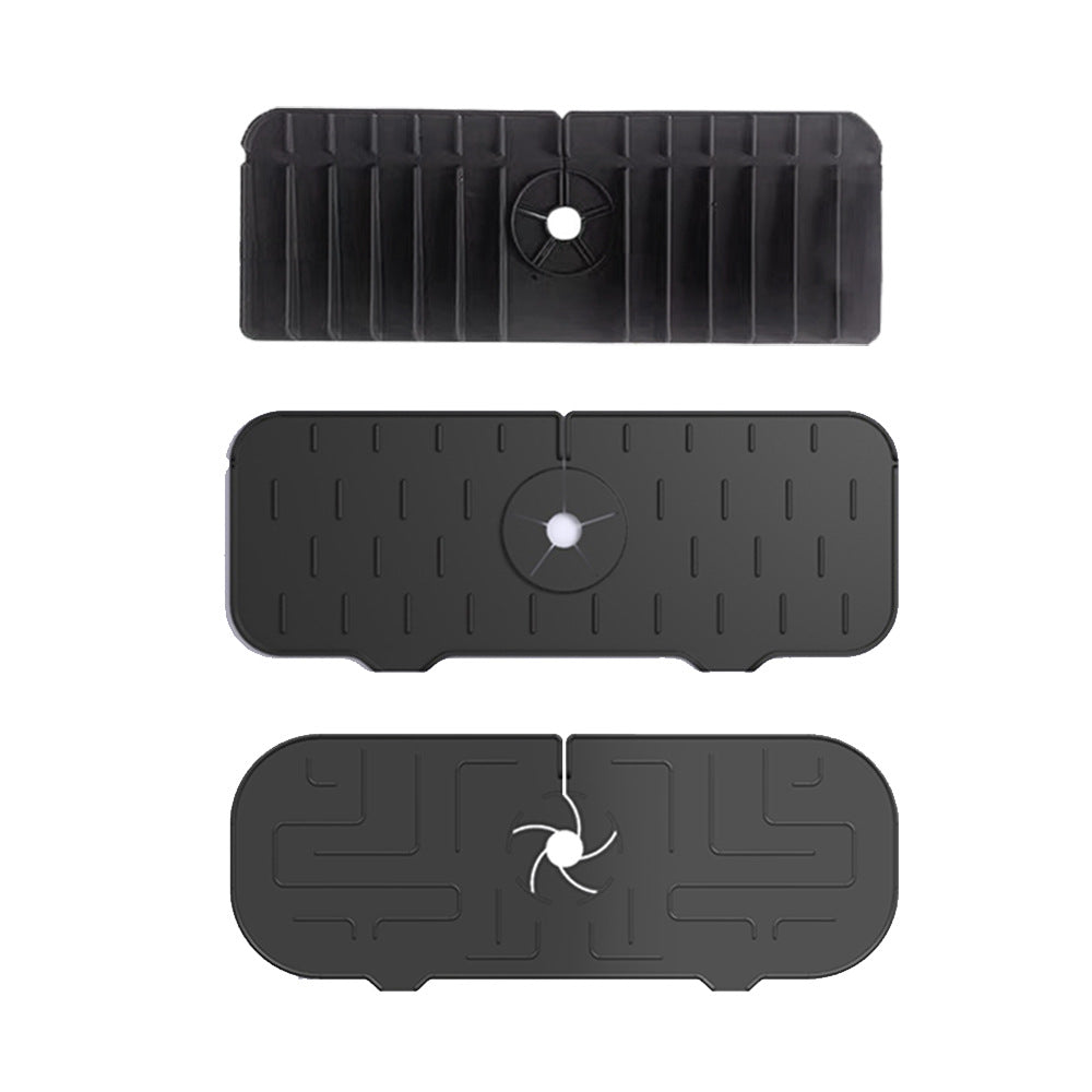 Faucet Absorbent Mat Silicon Kitchen Sink Splash Guard Drain Pad Water Splash Catcher Mats Countertop Protector Kitchen Gadgets