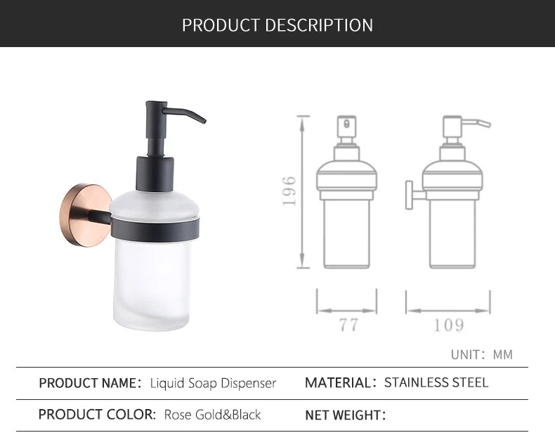 Soap Dish holder for Kitchen Bathroom Accessories Wall Mount Soap Dispenser Soap Rack With Glass Dish Metal Soap Holder Gold