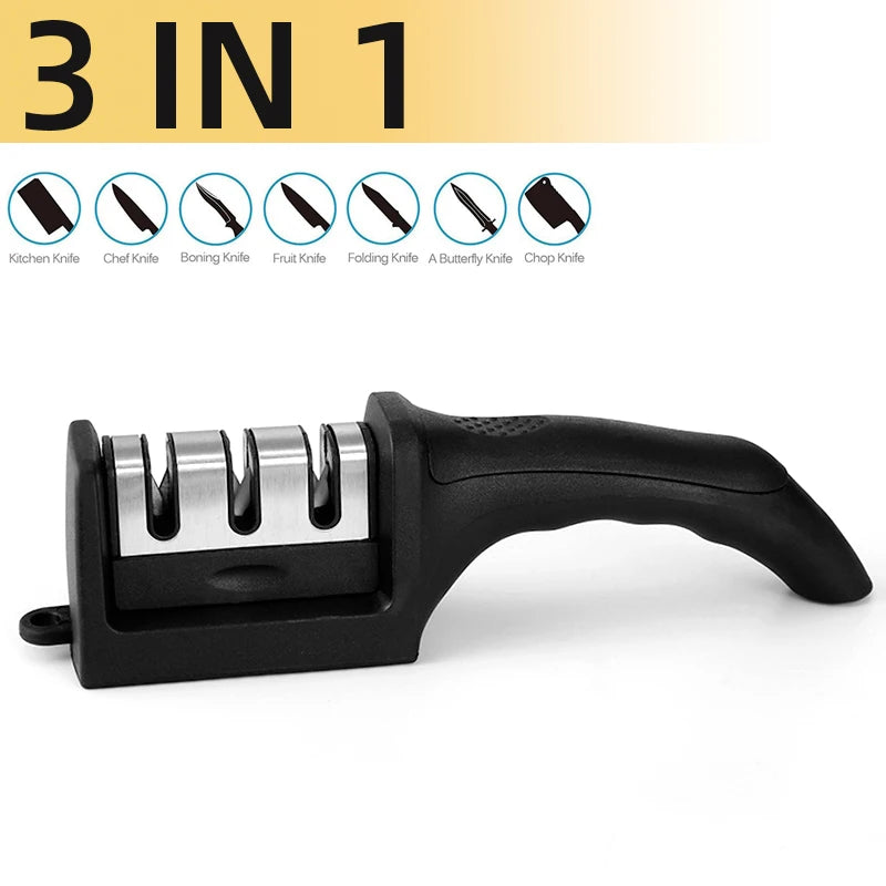 Knife Sharpener Professional Sharpening Stone Whetstone Grindstone 2/3/4 Stages Kitchen Knives Scissor Grinder Stone Householder