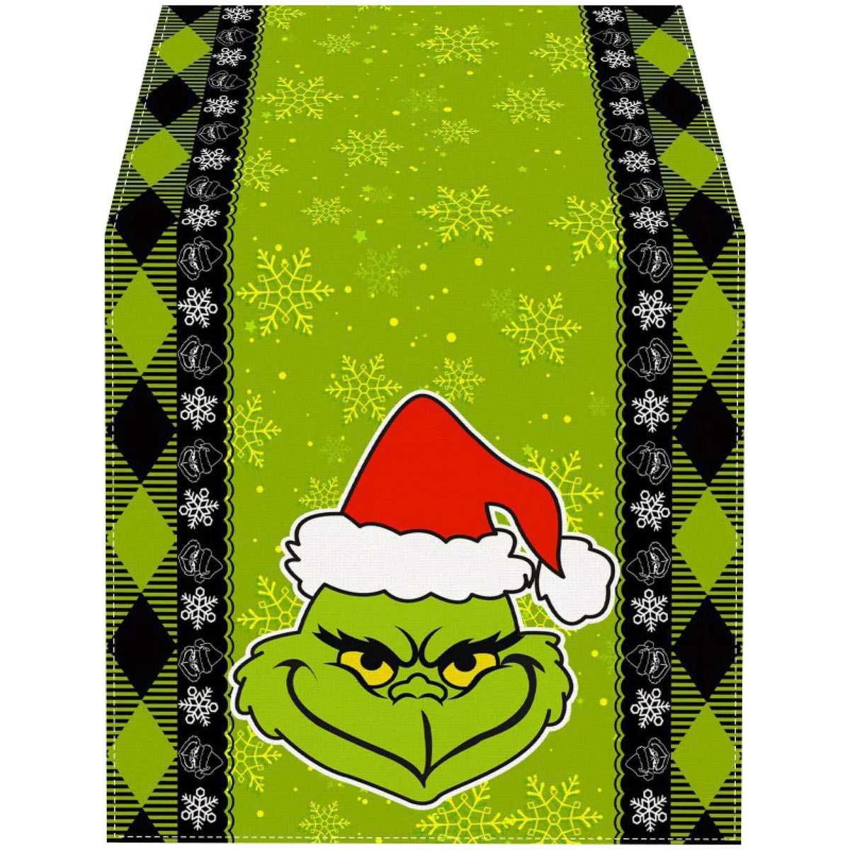 Linen Green Christmas Table Runner Tablecloth Christmas Xmas Winter Holiday Home Kitchen Dining Room Table Decoration 13x72 Inch