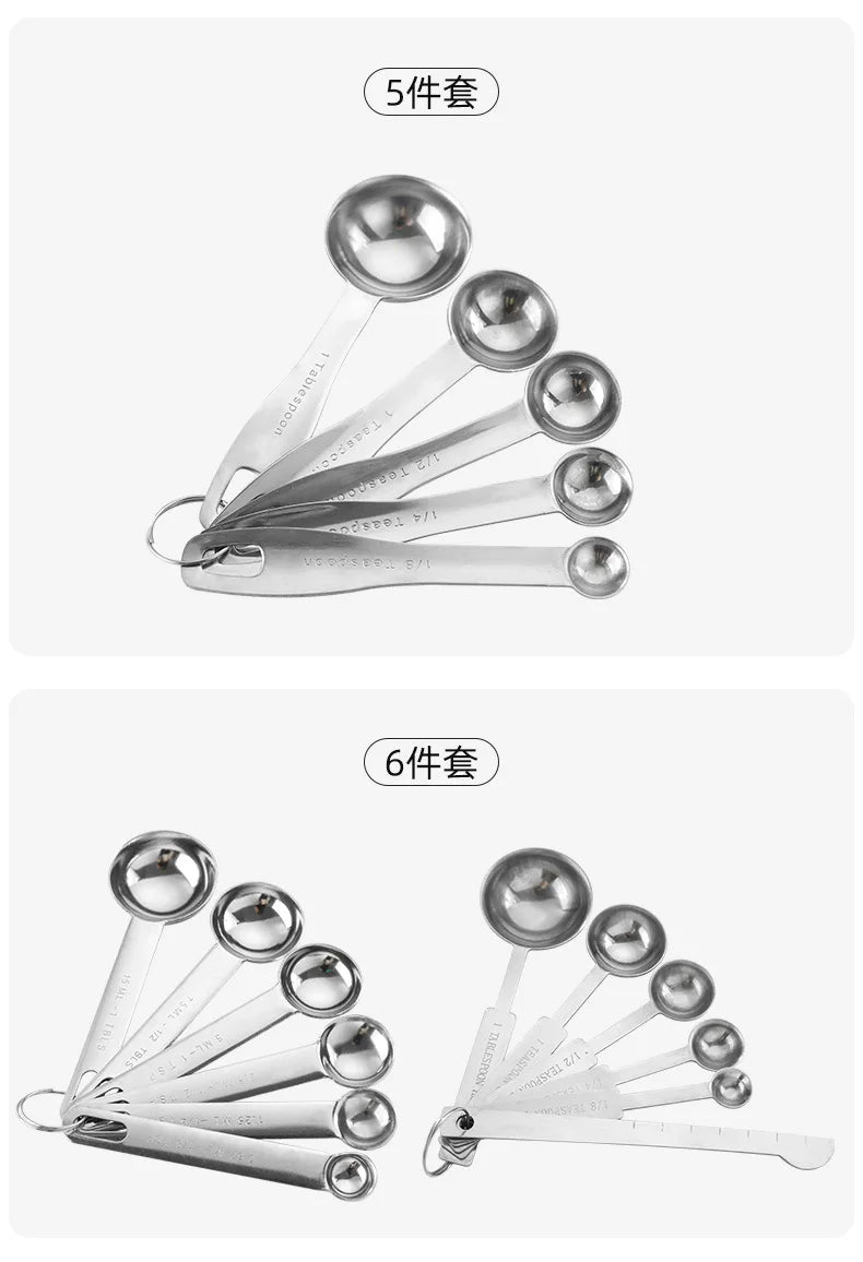 4 Pcs Stainless Steel Measuring Spoon Set High Quality  Graduated   Baking Home Kitchen Tool Salt Coffee s