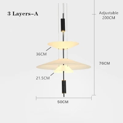 Postmodern LED Pendant Lamp Flying Saucer Indoor Decor Acrylic Chandelier Dining Table Bar Living Room Kitchen UFO Hanging Light